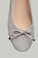 Gri Kadın Deri Babet | Derimod Gri Kadın Deri Babet | Derimod