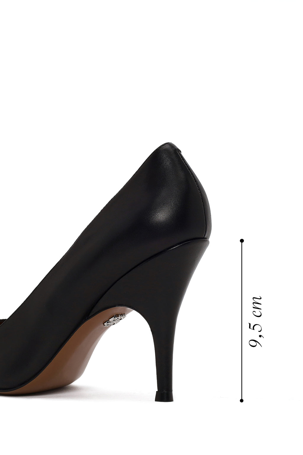 Kadın Siyah İnce Topuklu Deri Stiletto