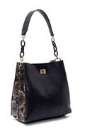 Women's Snakeskin Detailed Shoulder Bag | Derimod Women's Snakeskin Detailed Shoulder Bag | Derimod