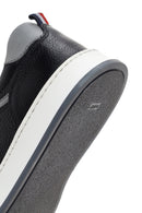 Erkek Siyah Bağcıklı Deri Sneaker | Derimod Erkek Siyah Bağcıklı Deri Sneaker | Derimod