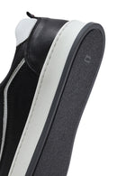Erkek Siyah Bağcıklı Deri Sneaker | Derimod Erkek Siyah Bağcıklı Deri Sneaker | Derimod