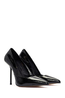 Women's Black High Thin Heel Leather Stiletto | Derimod Women's Black High Thin Heel Leather Stiletto | Derimod