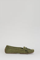 Suede Green Women's Leather Loafer | Derimod Suede Green Women's Leather Loafer | Derimod