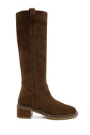 Women's Tan Suede Leather Boots | Derimod Women's Tan Suede Leather Boots | Derimod