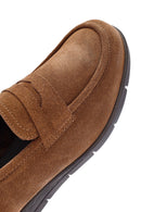 Kadın Taba Dolgu Topuklu Süet Deri Comfort Loafer | Derimod Kadın Taba Dolgu Topuklu Süet Deri Comfort Loafer | Derimod