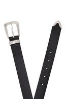 Unisex Black Leather Belt | Derimod Unisex Black Leather Belt | Derimod
