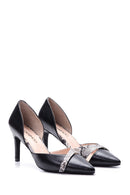 Kadın Kroko Detaylı Topuklu Ayakkabı | Derimod Kadın Kroko Detaylı Topuklu Ayakkabı | Derimod