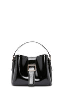 Women's Black Patent Leather Handbag | Derimod Women's Black Patent Leather Handbag | Derimod