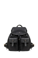 Geox Women's Black Faloria Leather Backpack | Derimod Geox Women's Black Faloria Leather Backpack | Derimod