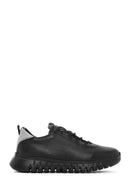 Women's Black Lace-Up Leather Sneaker | Derimod Women's Black Lace-Up Leather Sneaker | Derimod