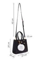 Women's Black Long Strap Handbag with Accessory Detail | Derimod Women's Black Long Strap Handbag with Accessory Detail | Derimod