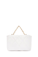Women's White Long Strap Quilted Shoulder Bag | Derimod Women's White Long Strap Quilted Shoulder Bag | Derimod