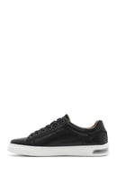 Erkek Siyah Bağcıklı Deri Sneaker | Derimod Erkek Siyah Bağcıklı Deri Sneaker | Derimod