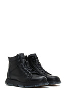 Men's Black Leather Casual Boots | Derimod Men's Black Leather Casual Boots | Derimod
