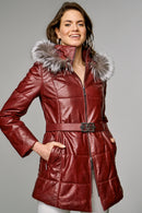 St Moritz Kadın Deri Ceket | Derimod St Moritz Kadın Deri Ceket | Derimod