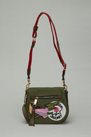 Green Fabric Women's Crossbody Bag | Derimod Green Fabric Women's Crossbody Bag | Derimod