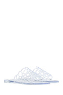 Women's Transparent Patterned Jelly Slippers | Derimod Women's Transparent Patterned Jelly Slippers | Derimod