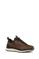 Geox Men's Brown U Spherica Active Lace-Up Waterproof Leather Sneaker | Derimod Geox Men's Brown U Spherica Active Lace-Up Waterproof Leather Sneaker | Derimod