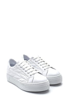 Kadın Deri Desenli Sneaker | Derimod Kadın Deri Desenli Sneaker | Derimod