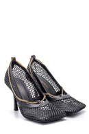 Women's Chain Detailed Square Toe Heeled Shoes | Derimod Women's Chain Detailed Square Toe Heeled Shoes | Derimod