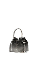 Women's Black Long Chain Strap Stone Mini Evening Handbag | Derimod Women's Black Long Chain Strap Stone Mini Evening Handbag | Derimod