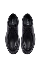 Men's Black Lace-Up Thick-Soled Leather Casual Shoes | Derimod Men's Black Lace-Up Thick-Soled Leather Casual Shoes | Derimod