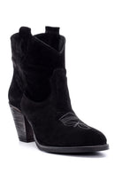 Women's Heeled Suede Leather Boots | Derimod Women's Heeled Suede Leather Boots | Derimod