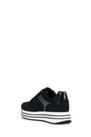 Geox Kadın Siyah Kency Kalın Tabanlı Bağcıklı Deri Sneaker | Derimod Geox Kadın Siyah Kency Kalın Tabanlı Bağcıklı Deri Sneaker | Derimod