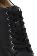 Erkek Siyah Bağcıklı Deri Sneaker | Derimod Erkek Siyah Bağcıklı Deri Sneaker | Derimod
