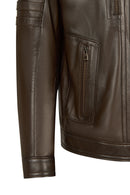Calvin Male Mink Zip Closure Short Leather Coats | Derimod Calvin Male Mink Zip Closure Short Leather Coats | Derimod