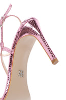 Women's Pink Ankle Strap Thin Heel Sandals | Derimod Women's Pink Ankle Strap Thin Heel Sandals | Derimod