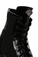 Harley Davidson Men's Black Jesus Exc Laced Leather Boots | Derimod Harley Davidson Men's Black Jesus Exc Laced Leather Boots | Derimod