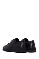 Erkek Siyah Bağcıklı Deri Sneaker | Derimod Erkek Siyah Bağcıklı Deri Sneaker | Derimod