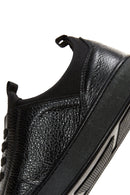 Men's Black Lace-up Leather Sneaker | Derimod Men's Black Lace-up Leather Sneaker | Derimod