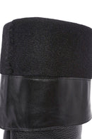 Women's Black Thick Heel Leather Boots | Derimod Women's Black Thick Heel Leather Boots | Derimod
