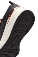 Skechers Women's Black Billion Lace-Up Zipper Detail Leather Sneaker | Derimod Skechers Women's Black Billion Lace-Up Zipper Detail Leather Sneaker | Derimod