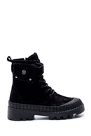 Women's Suede Leather Wallet Detailed Boots | Derimod Women's Suede Leather Wallet Detailed Boots | Derimod