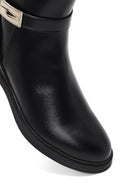 Woman Black Zip Closure Buckle Detailed Boots | Derimod Woman Black Zip Closure Buckle Detailed Boots | Derimod