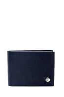 Men's Navy Blue Leather Wallet | Derimod Men's Navy Blue Leather Wallet | Derimod