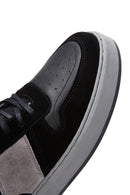 Men's Black Leather High Top Sneaker | Derimod Men's Black Leather High Top Sneaker | Derimod