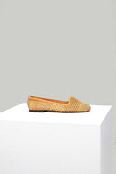 Suede Perforated Mango Women's Leather Ballerinas | Derimod Suede Perforated Mango Women's Leather Ballerinas | Derimod