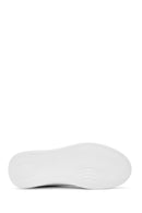 Men's White Lace-Up Leather Sneaker | Derimod Men's White Lace-Up Leather Sneaker | Derimod