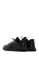 Erkek Siyah Bağcıklı Deri Sneaker | Derimod Erkek Siyah Bağcıklı Deri Sneaker | Derimod