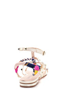 Women's Ecru Flat Sandals | Derimod Women's Ecru Flat Sandals | Derimod