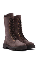 Women's Mink Suede Leather Boots | Derimod Women's Mink Suede Leather Boots | Derimod