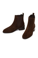 Woman Brown Suede Chelsea Boots | Derimod Woman Brown Suede Chelsea Boots | Derimod
