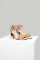 Women's Heeled Sandals with Tassels and Pearl Detail | Derimod Women's Heeled Sandals with Tassels and Pearl Detail | Derimod