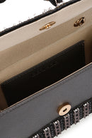 Kadın Antrasit Uzun Askılı Taşlı Mini Kol Çantası | Derimod Kadın Antrasit Uzun Askılı Taşlı Mini Kol Çantası | Derimod