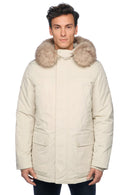 Geox Men's Beige Norwolk Fur Detailed Coat | Derimod Geox Men's Beige Norwolk Fur Detailed Coat | Derimod