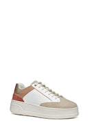 Geox Women's White Spherica Ecub-2 Lace-Up Leather Sneaker | Derimod Geox Women's White Spherica Ecub-2 Lace-Up Leather Sneaker | Derimod